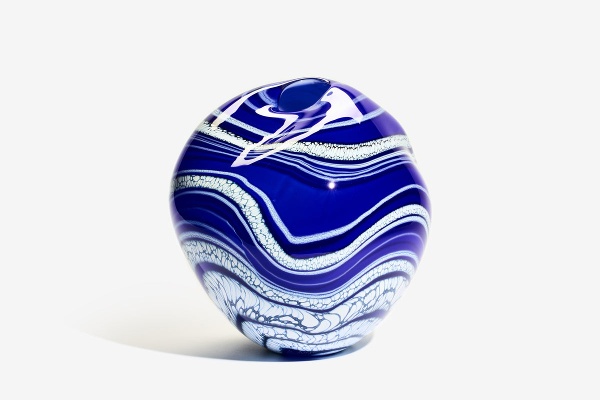 Blue Glacier Extra Large Organic Boulder – London Glassblowing
